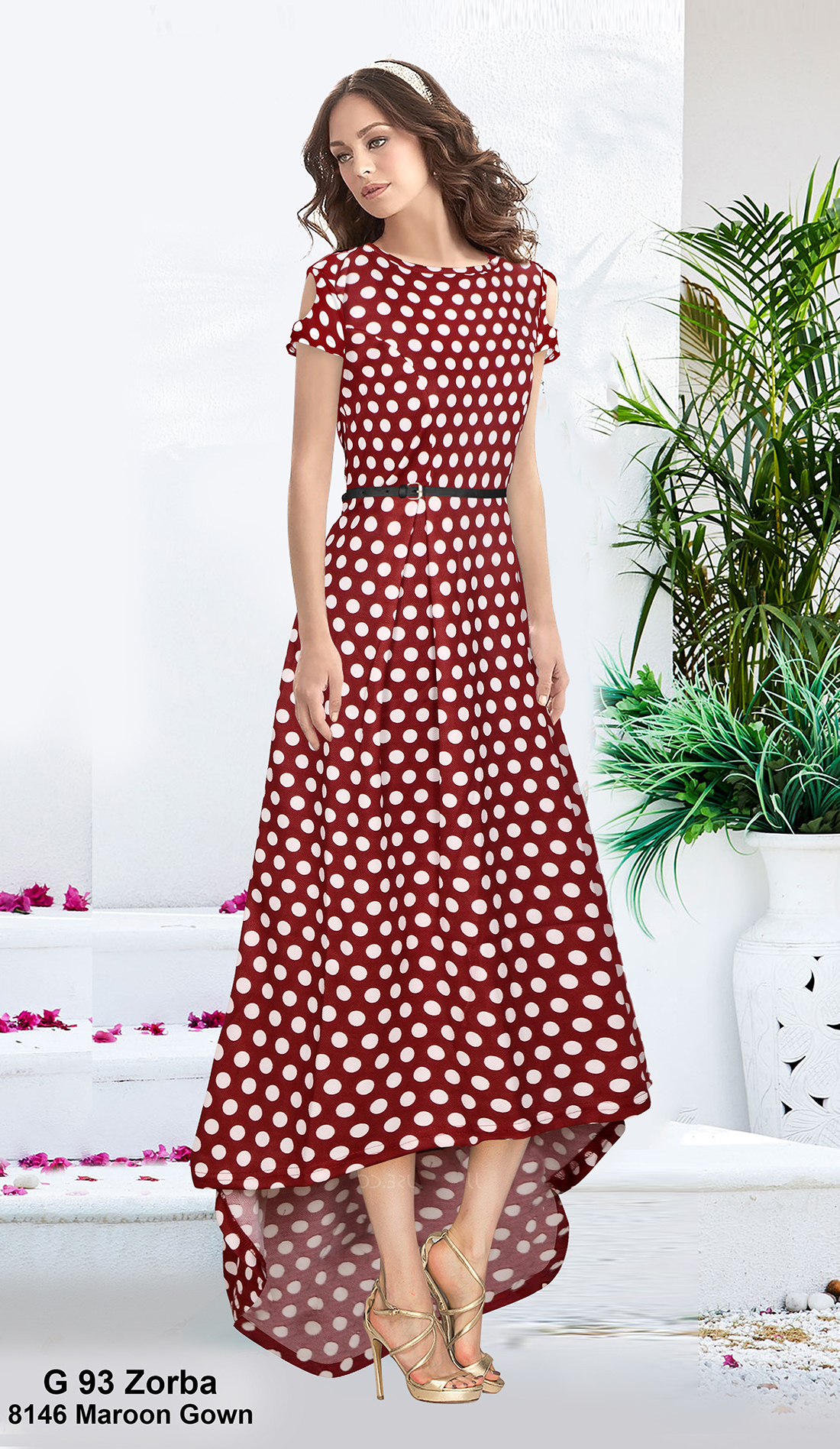Latest Gowns - Printed Fabric, Length: 44-54 Inch, Size: S-xxl, Color: Red | Short Sleeves, Casual Ethnic Look, Easy To Wash, No Fade