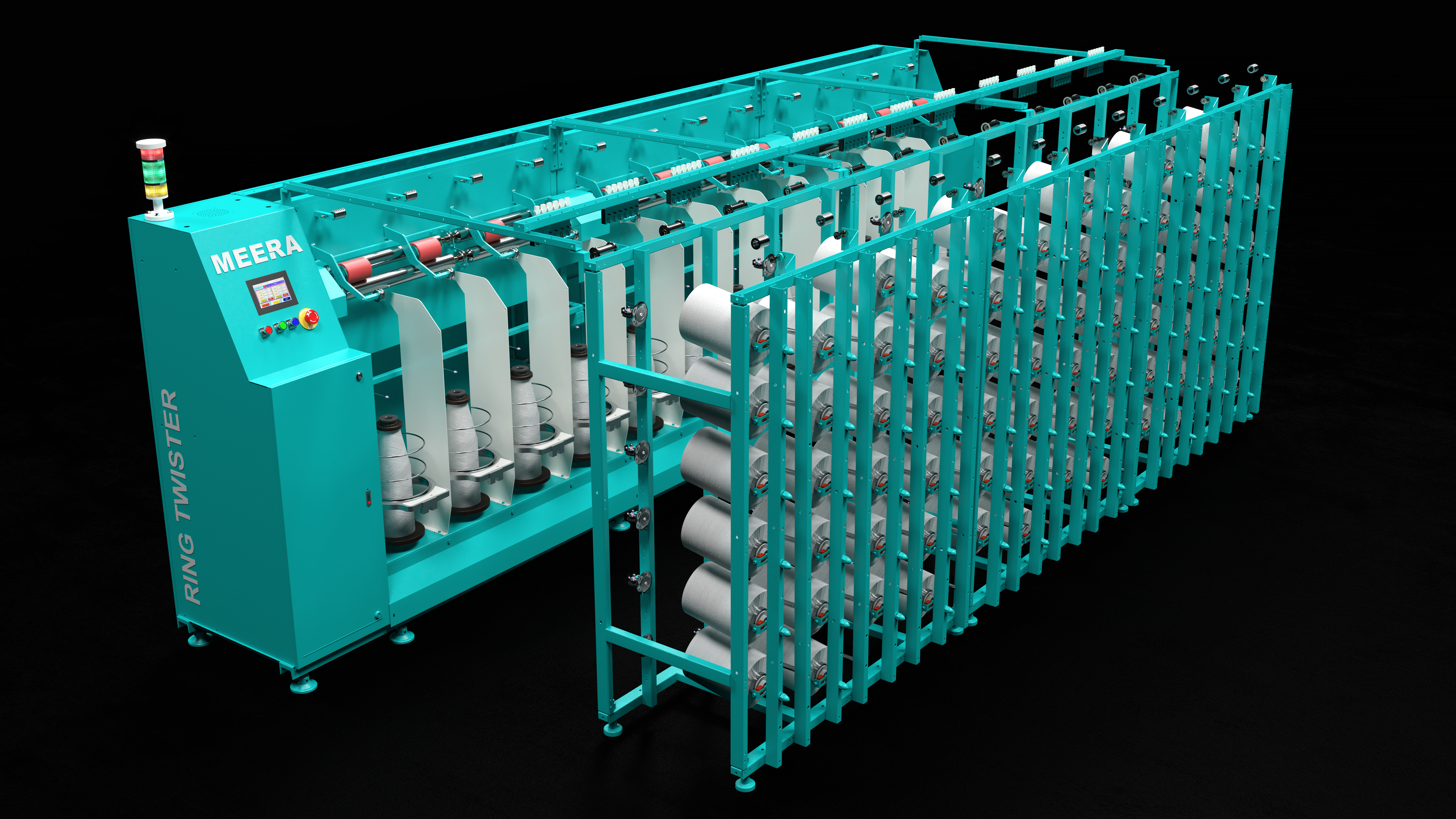 Green And Cream Heavy Duty Ring Twister For Braids / Cords / Ropes / Climbing Ropes / Twines / Fence Wire / Conveyor Belt