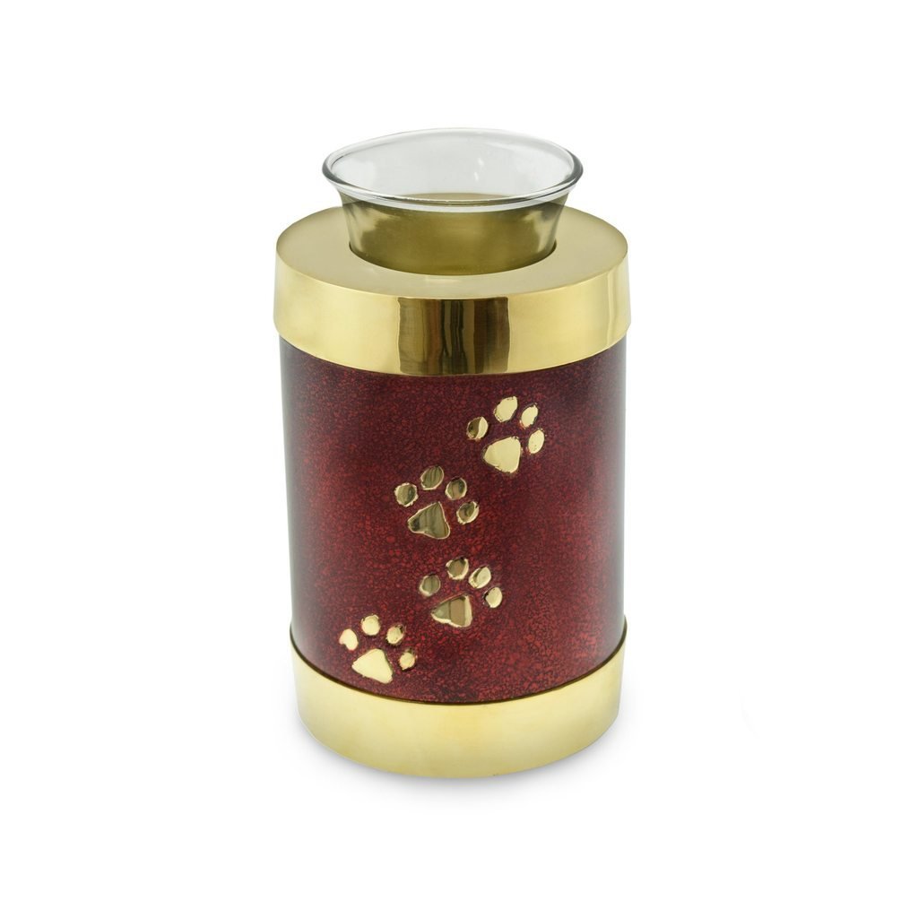 Black & Bronze Tealight Brass Pet Cremation Urn