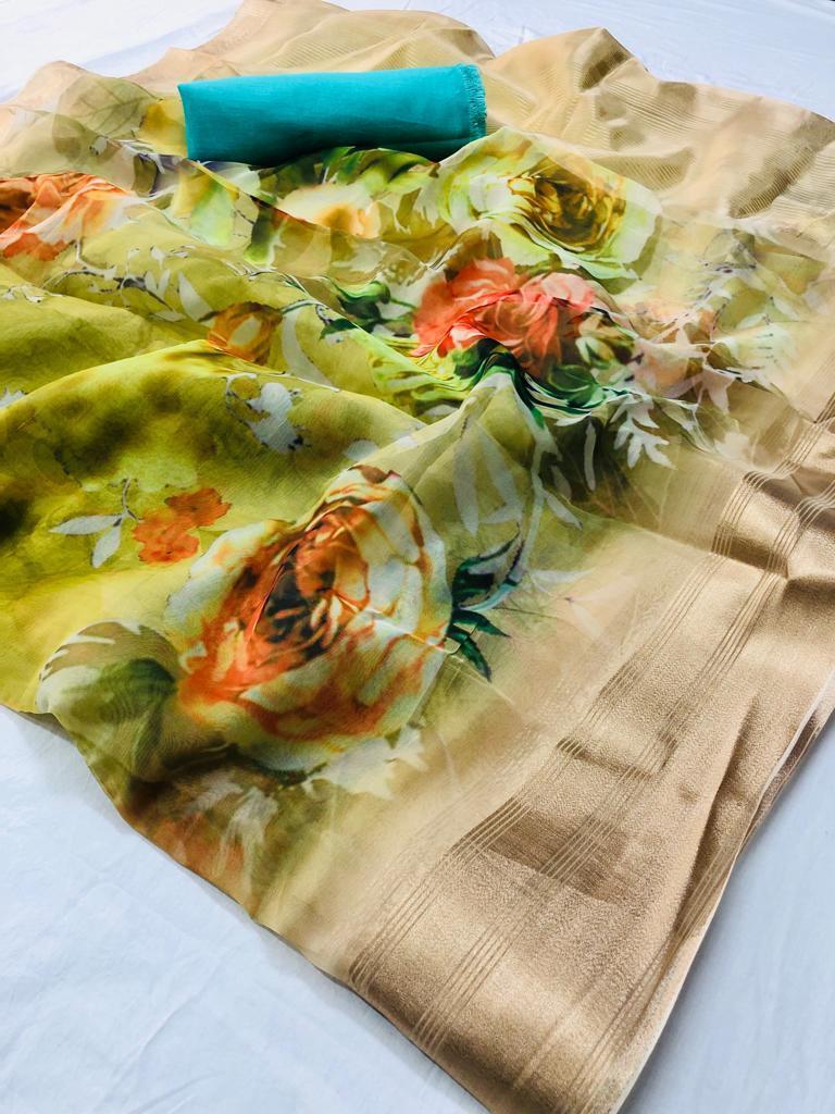 Multy Latest Digital Printed Saree
