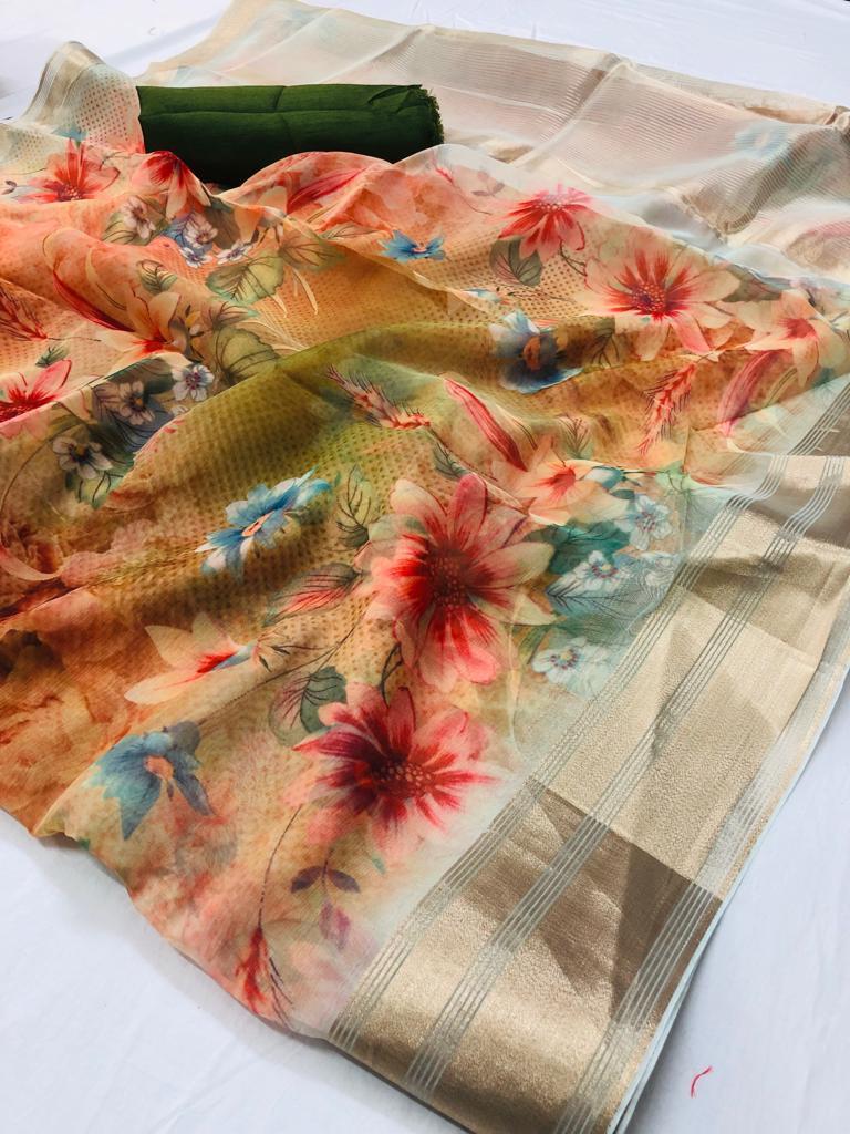 Multy Latest Digital Printed Saree