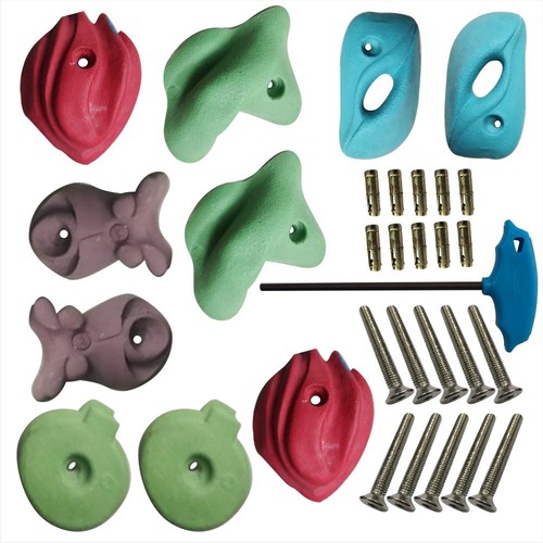 XL CLIMBING HOLDS WITH FASTNER,BOLTS,LN KEY