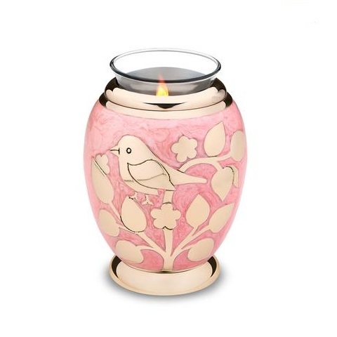 Black Tealight Candle Tulip Keepsake Cremation Urn