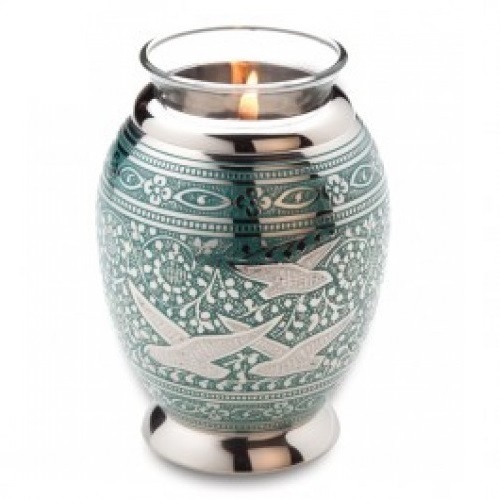 Black Tealight Candle Tulip Keepsake Cremation Urn