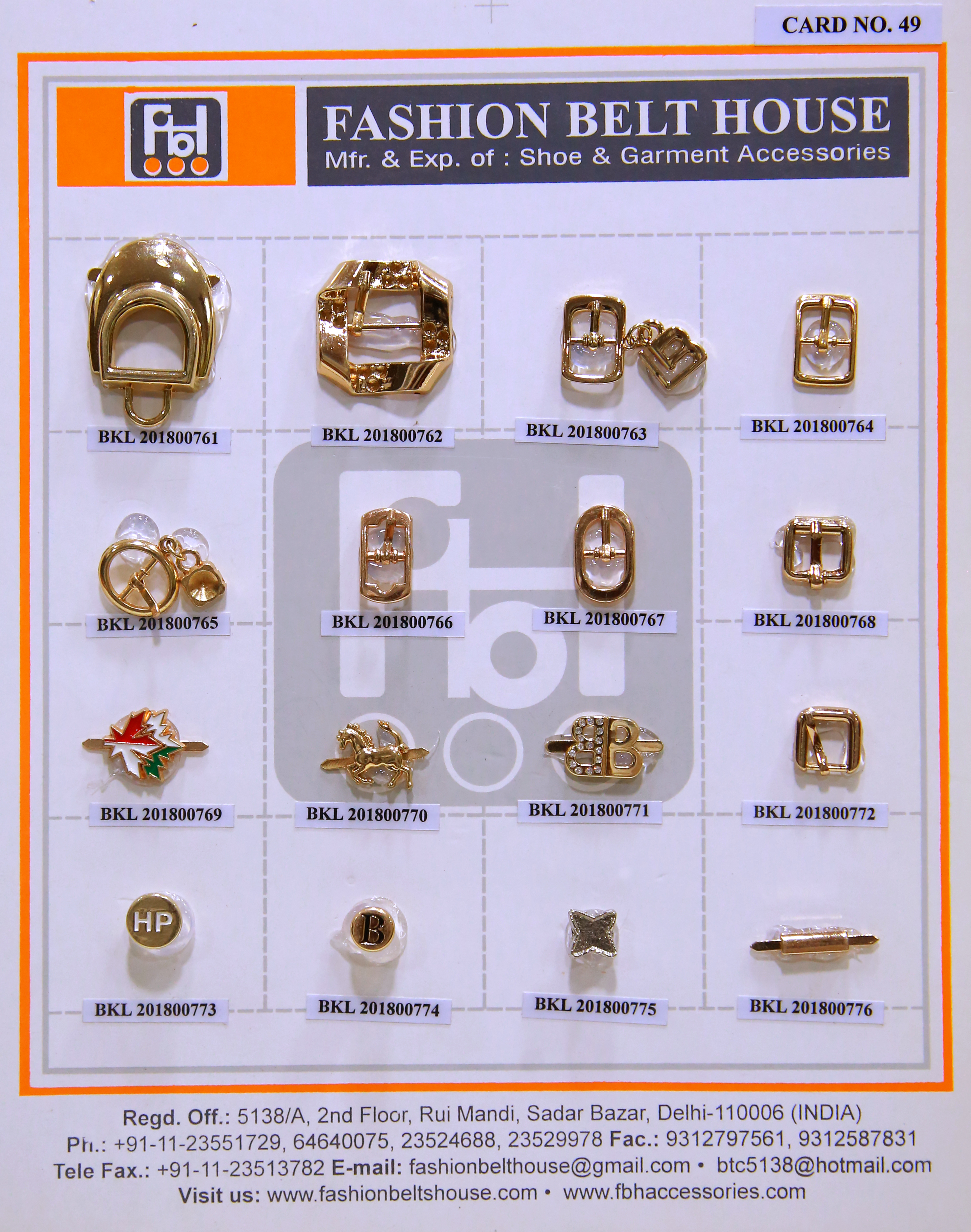 Black & Golden Shoe Buckle Material