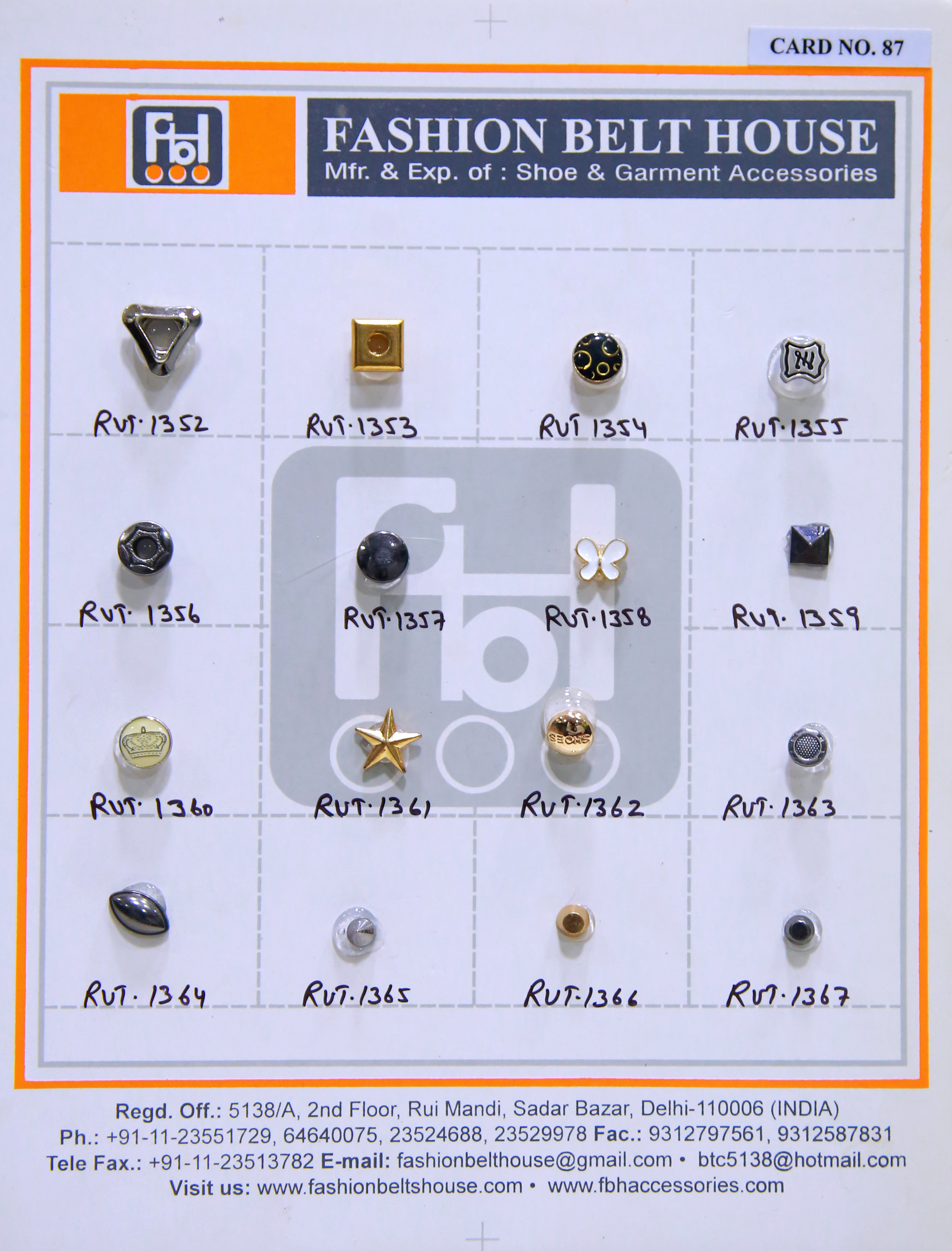 Multi Color Shoe Rivets