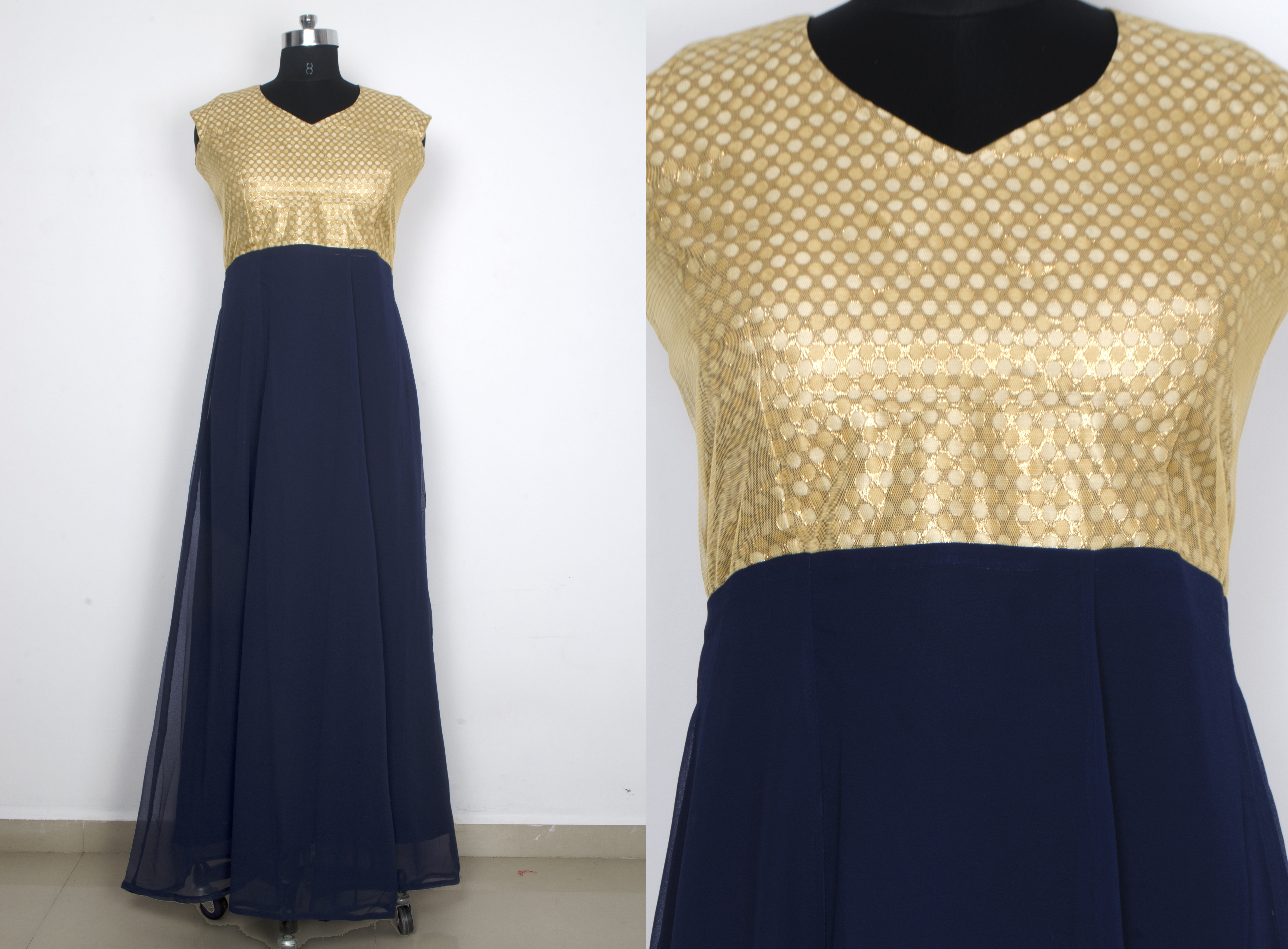 Blue Designer Evening Gown