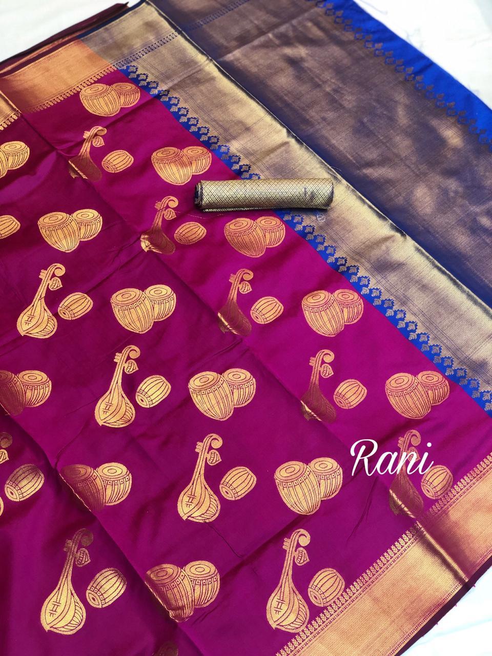 Banarasi Silk Saree - Kanchipuram Style With Exquisite Zari Work | Multicolor, Printed Pattern For All Seasons