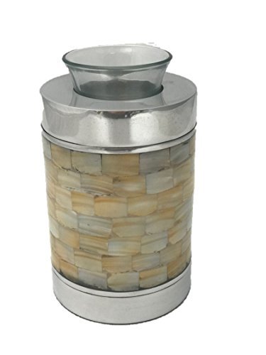 Silver Blue Mosaic Tealight Keepsake Cremation Urn