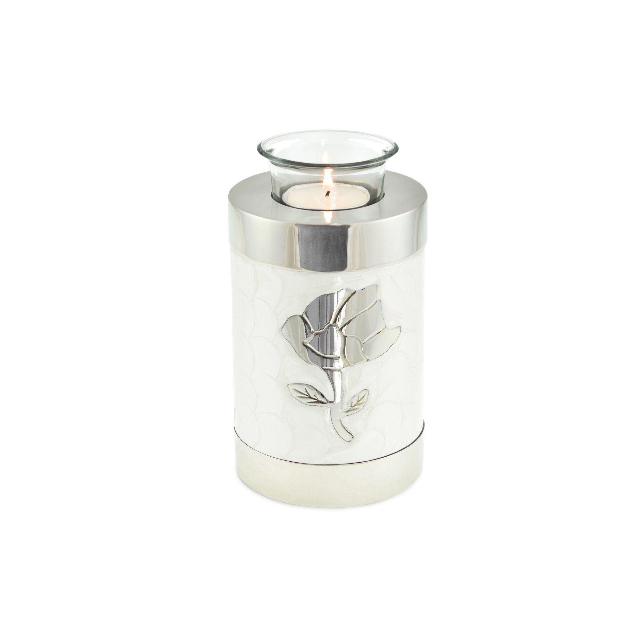 Silver Blue Mosaic Tealight Keepsake Cremation Urn