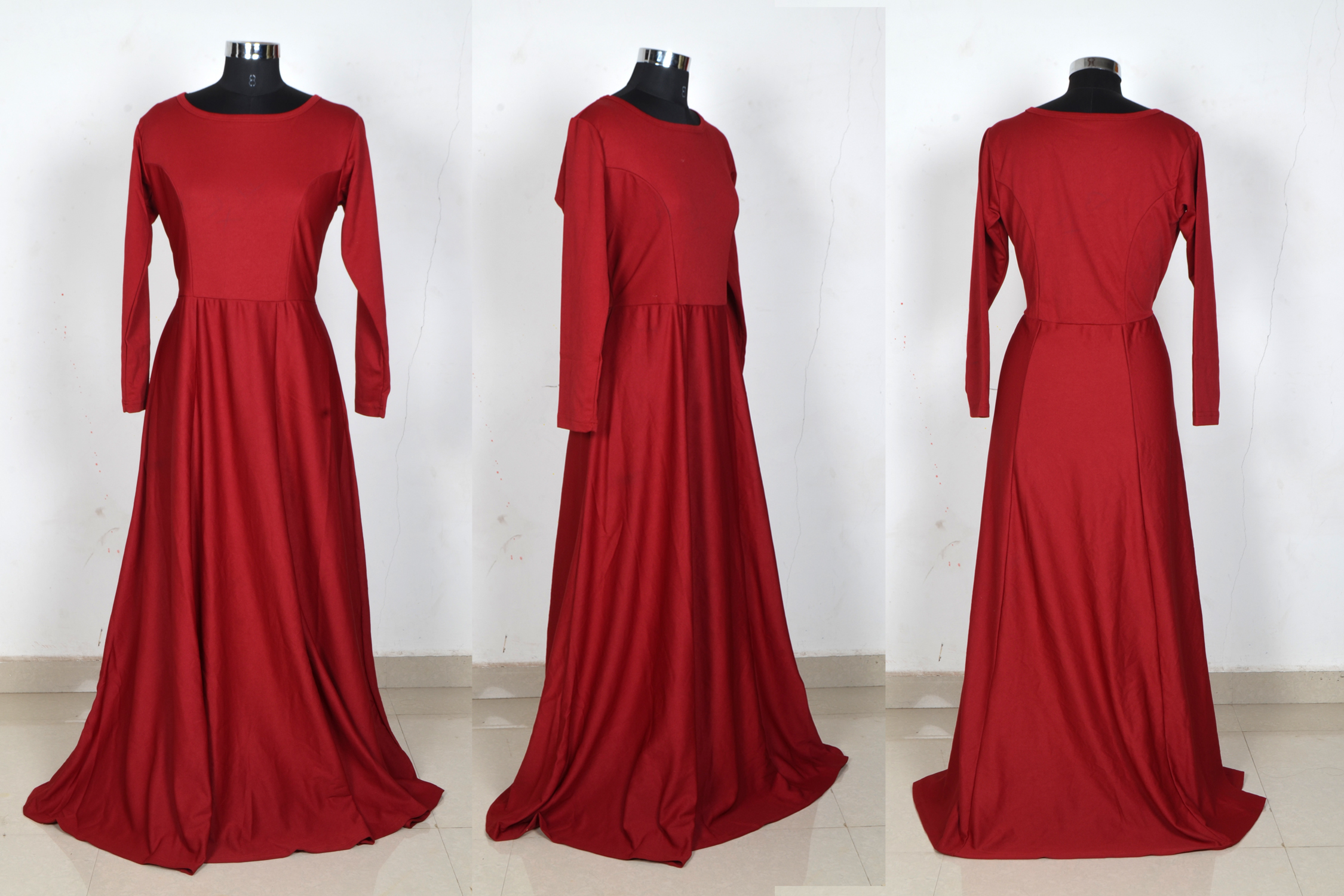 Maroon Ladies Long Gowns