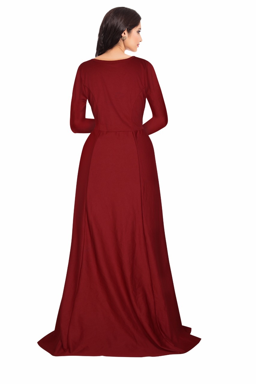 Maroon Ladies Long Gowns