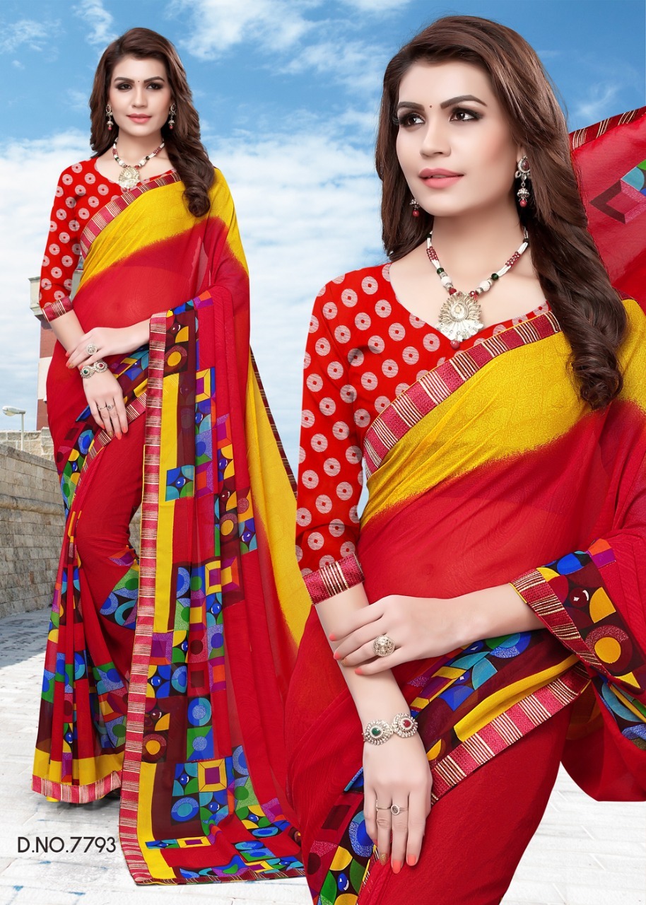 Floral Printed Handloom Silk Saree - Exclusive Color Variety, Beautiful Palav Pattern And Elegant Border