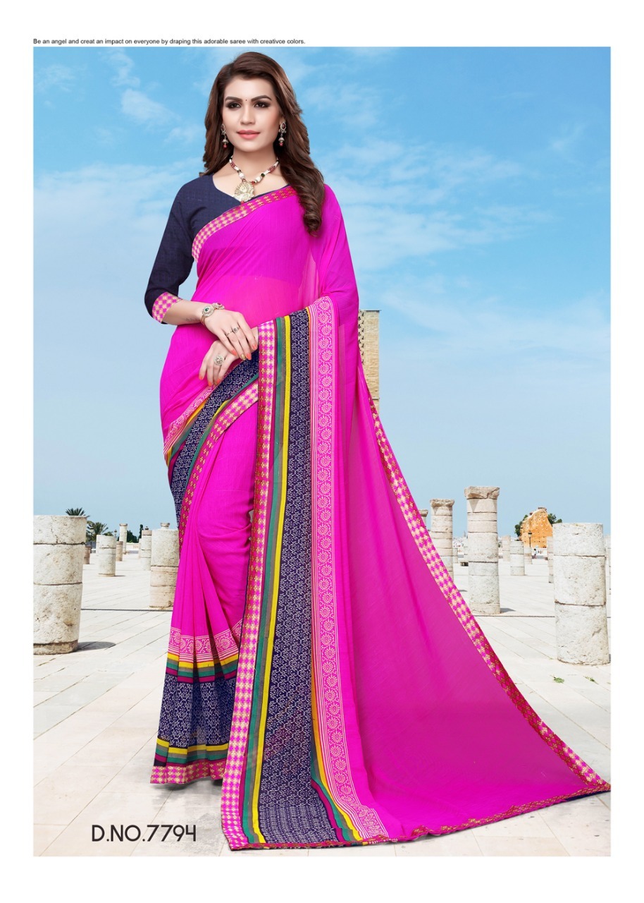Floral Printed Handloom Silk Saree - Exclusive Color Variety, Beautiful Palav Pattern And Elegant Border