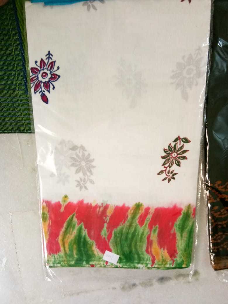 Cotton Sarees - 5.5 M Length, Printed Pattern , Lightweight Cotton Fabric Ideal For Summer Wear