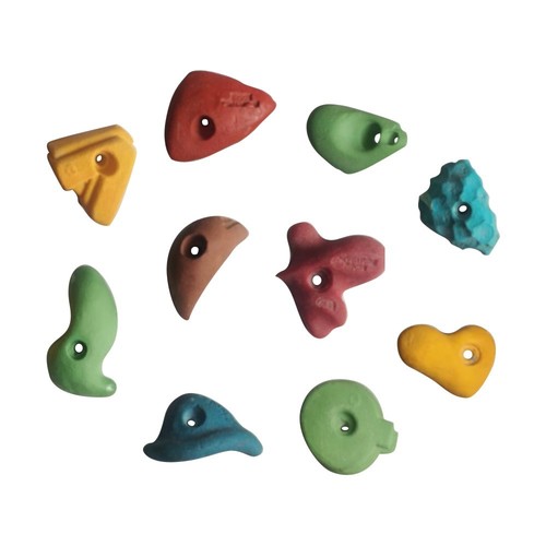 Adventure Rocks - 4 Inch Multi Color Heavy Duty Climbing Holds | 10 PCS XS Size, Professional Use, 1 Year Warranty