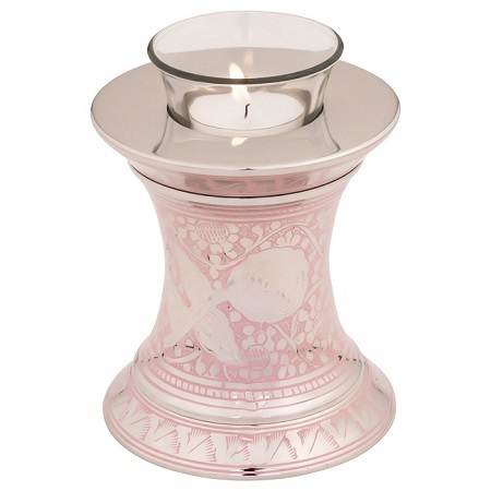 Gold Baroque Red Tealight Cremation Urn