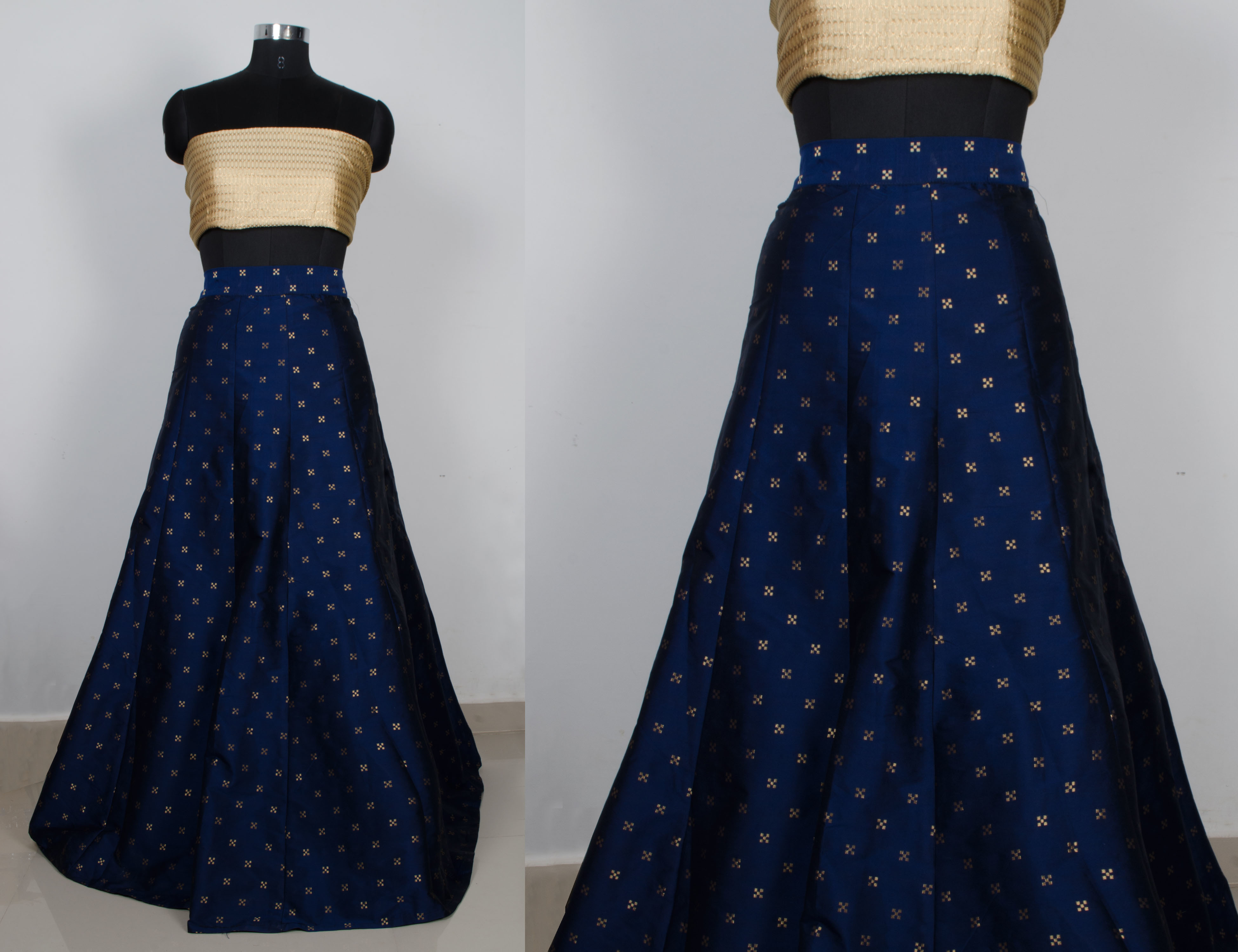 Blue Silk Lehenga