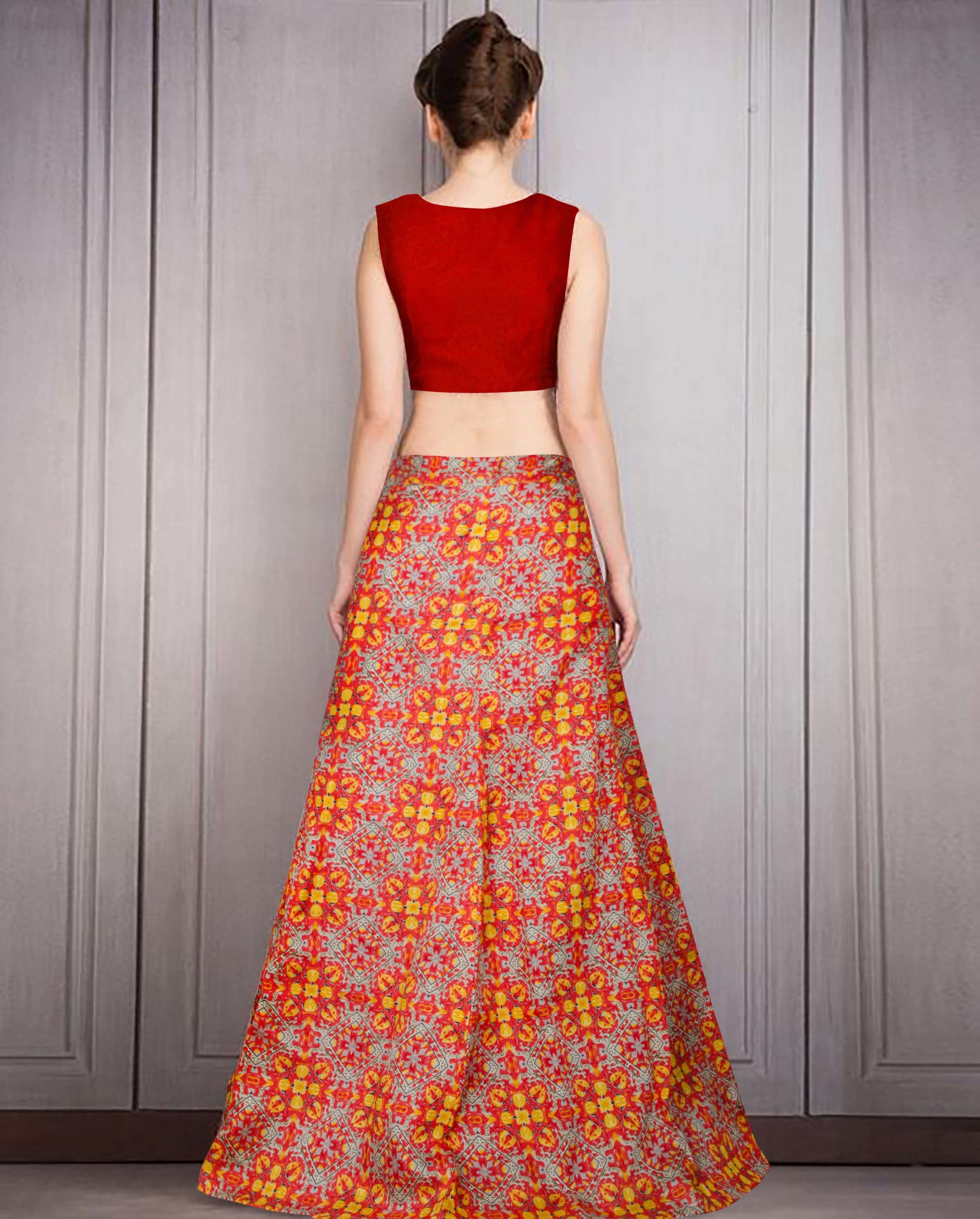 Red Long Lehengas