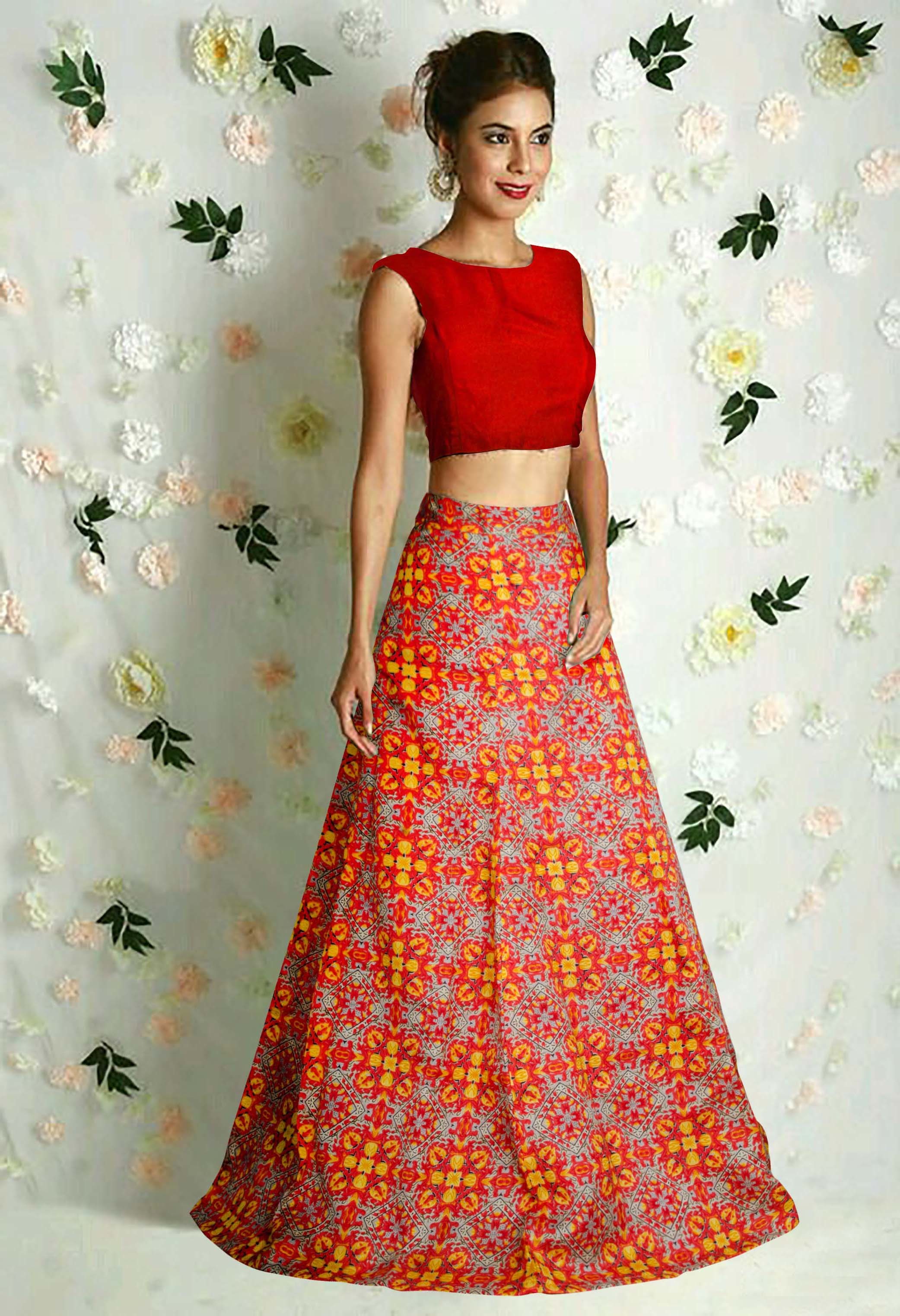 Red Long Lehengas