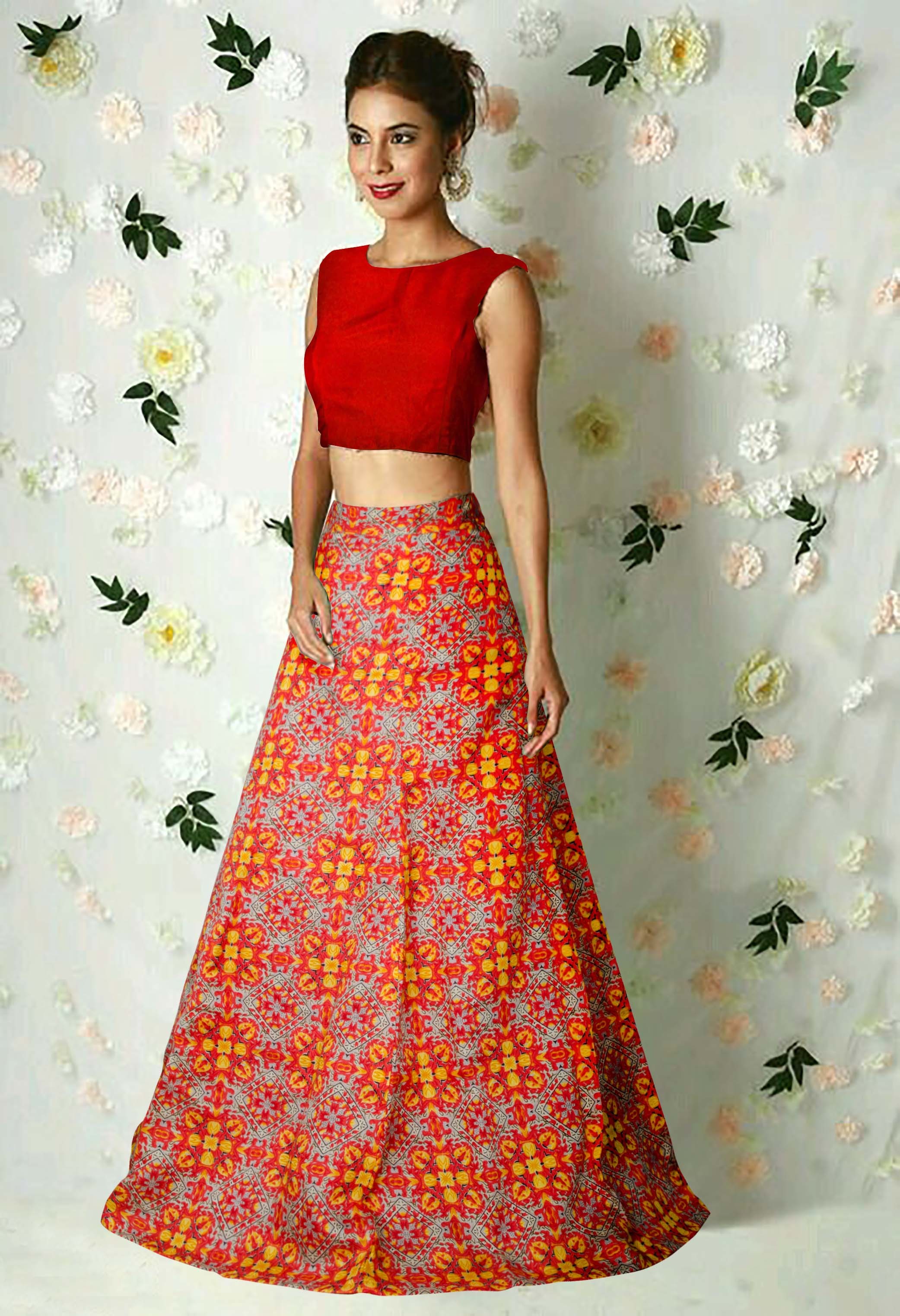 Red Long Lehengas