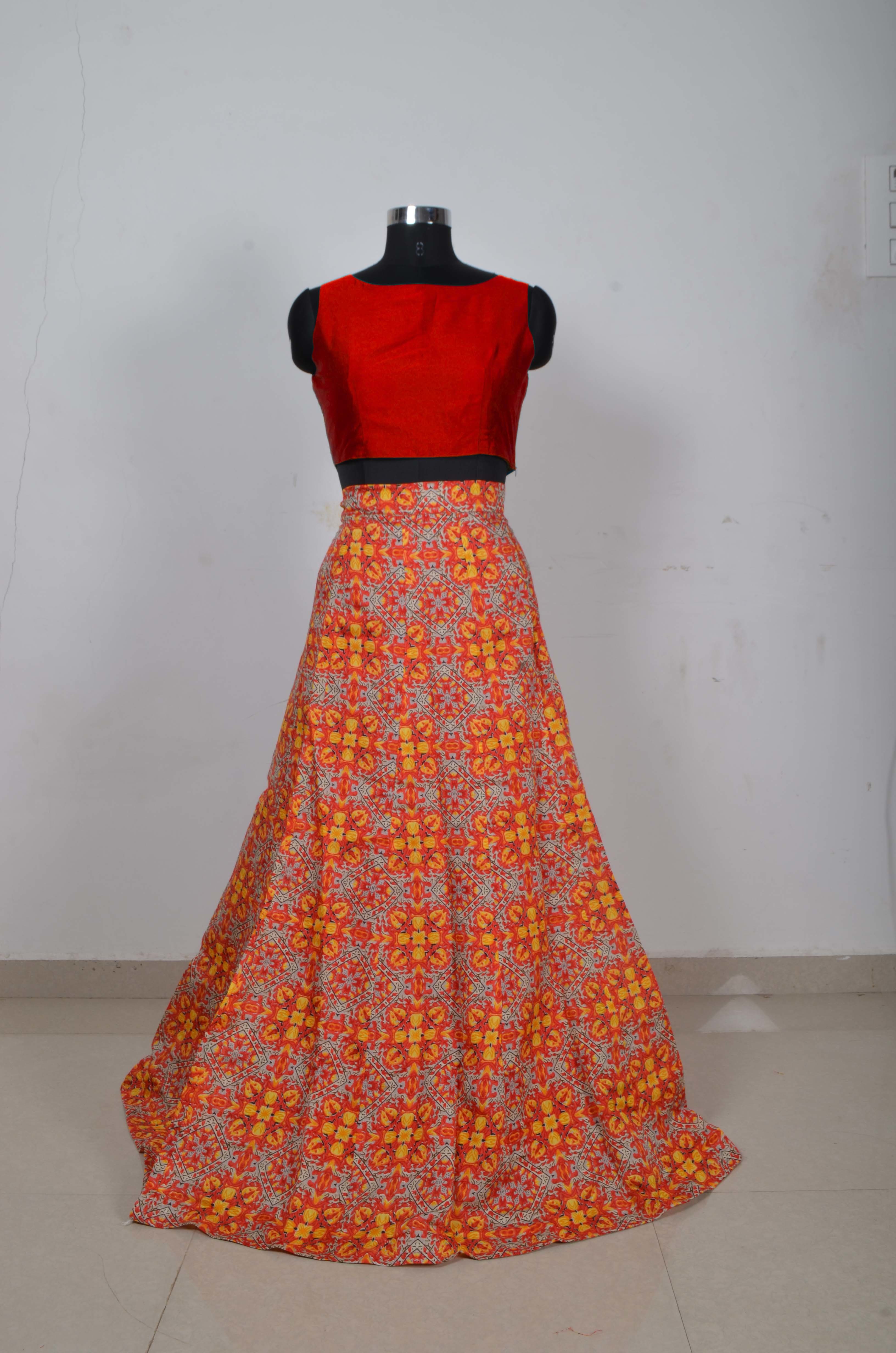Red Long Lehengas