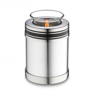 Silver Tealight Pearl Blue