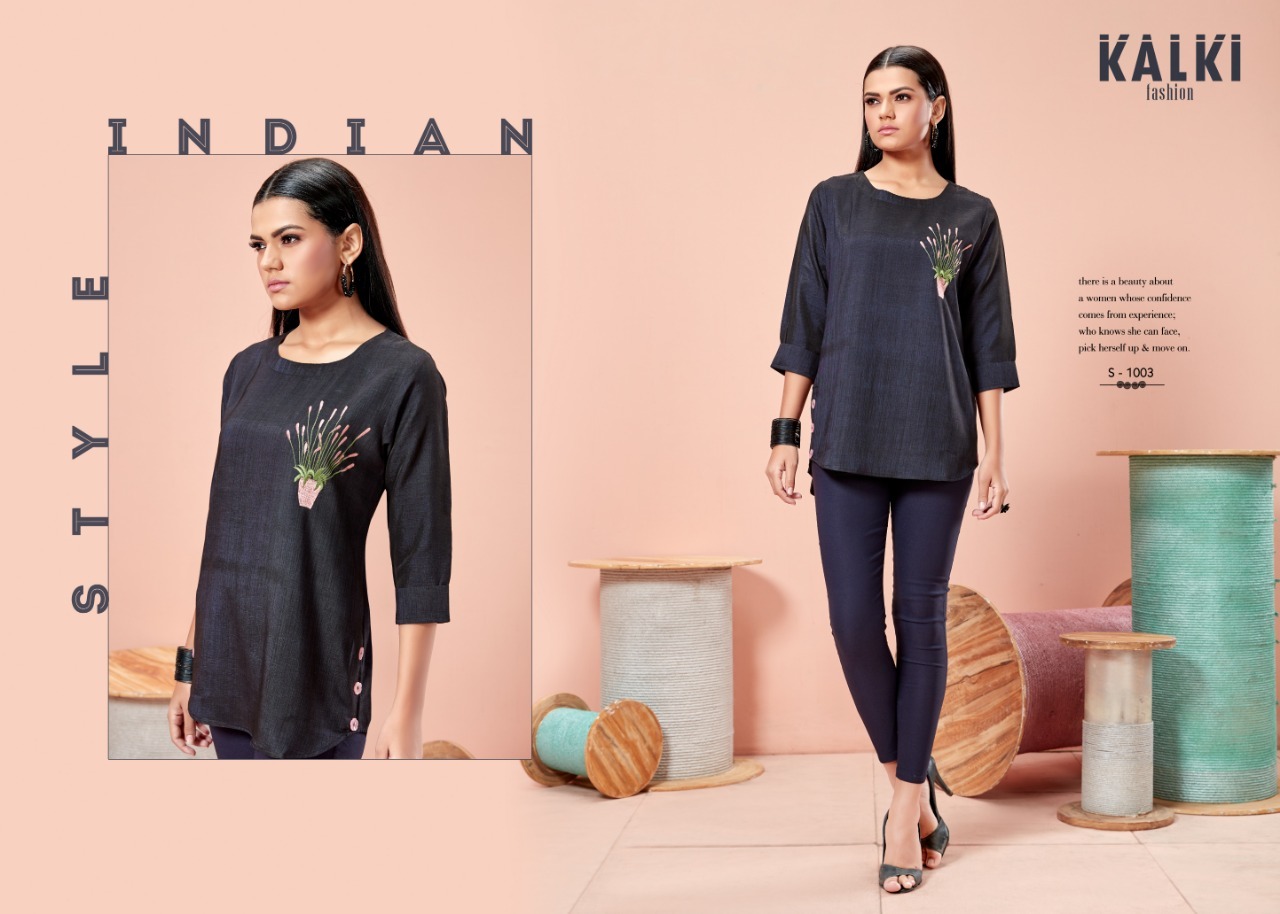 Denim Tops - Pure Silk Fabrics, Size M(38) L(40) Xl(42) Xxl(44), Embroidered Pattern, Breathable, Washable, Waterproof, Short Sleeves
