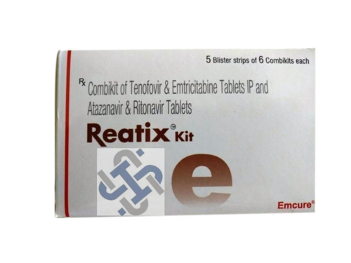 रीटिक्स किट टेनोफोविर डिसप्रॉक्सिल फ्यूमरेट 300mg एम्ट्रिसिटाबाइन 200mg एटाज़ानावीर 300mg रिटोनाविर 100mg टैबलेट