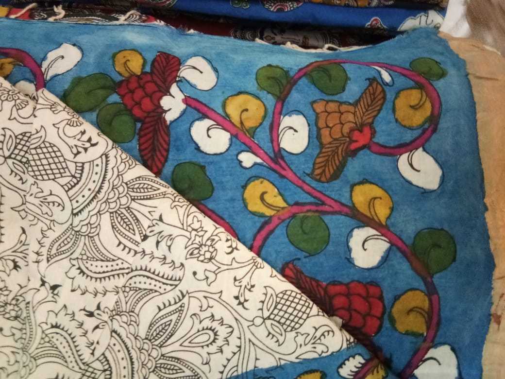 Cotton Hand Painted Kalamkari Sari