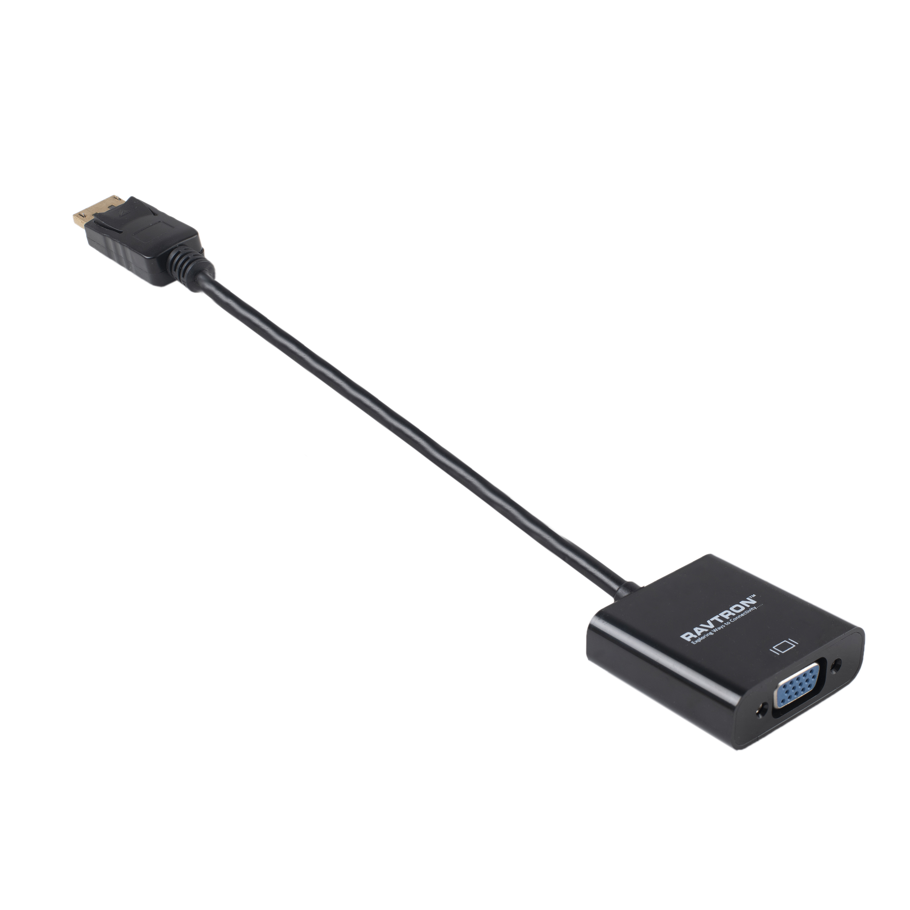 Dpm To Vga F Converter - 2 Meter Length, Black Color | High Definition Video Quality, Plug & Play Installation, Corrosion Resistant Connectors