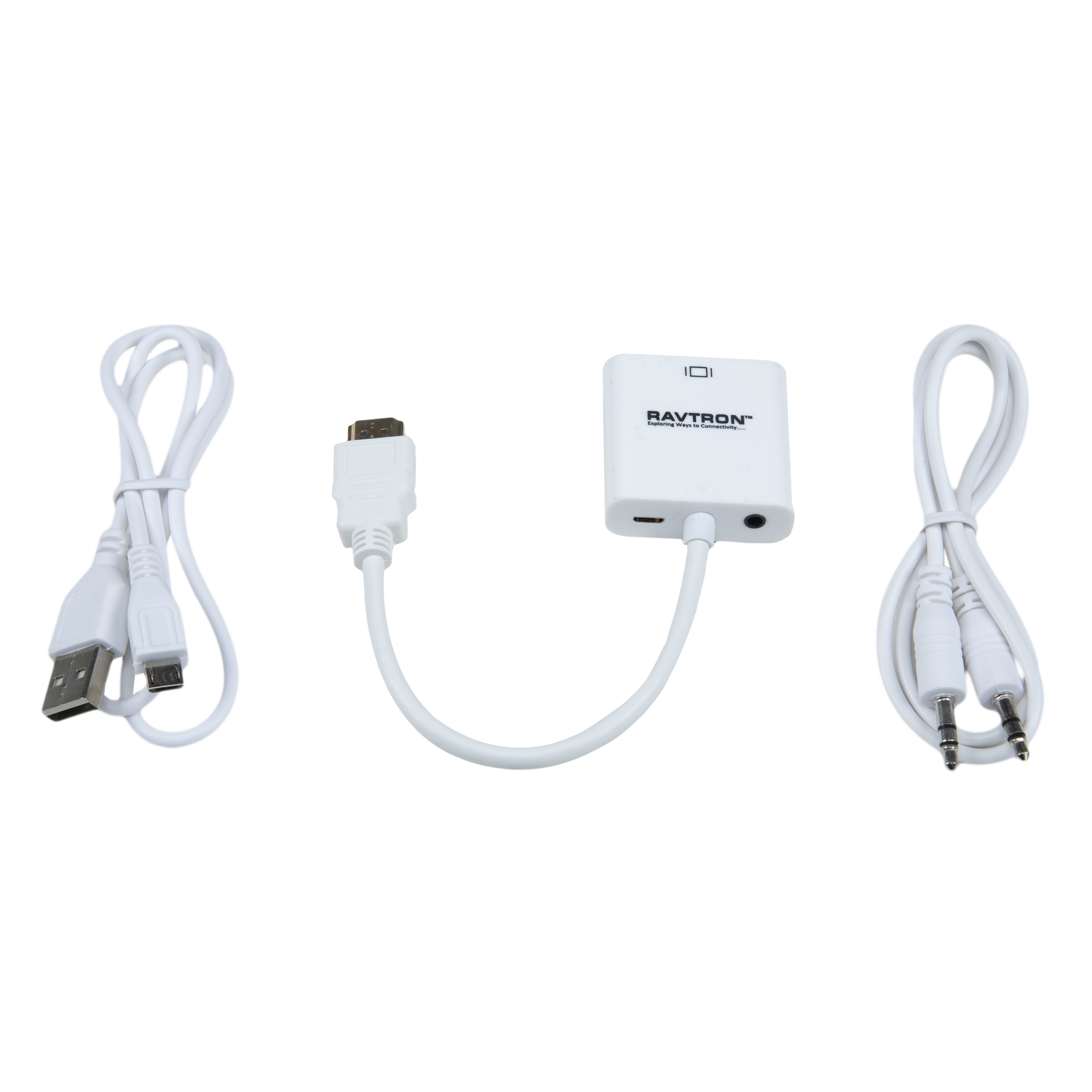 Black Hdmi M To Vga F Audio Connector