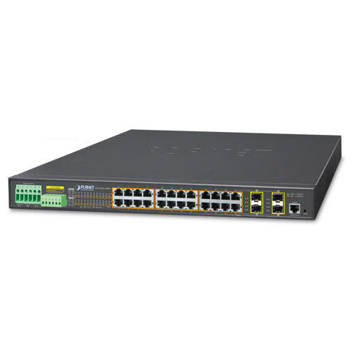 Industrial Rack Mount Managed PoE Switch - IP30 Metal Enclosure, 440 x 300 x 44.5 mm Dimensions | 24 Ports, 15W Power Consumption, ESD Protection 6KV DC