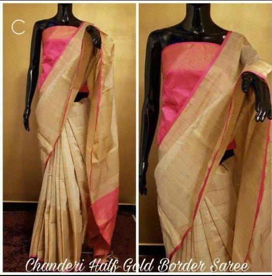 Multy Chanderi Silk Saree