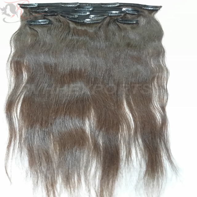 Natural Human Hair Extension Clip