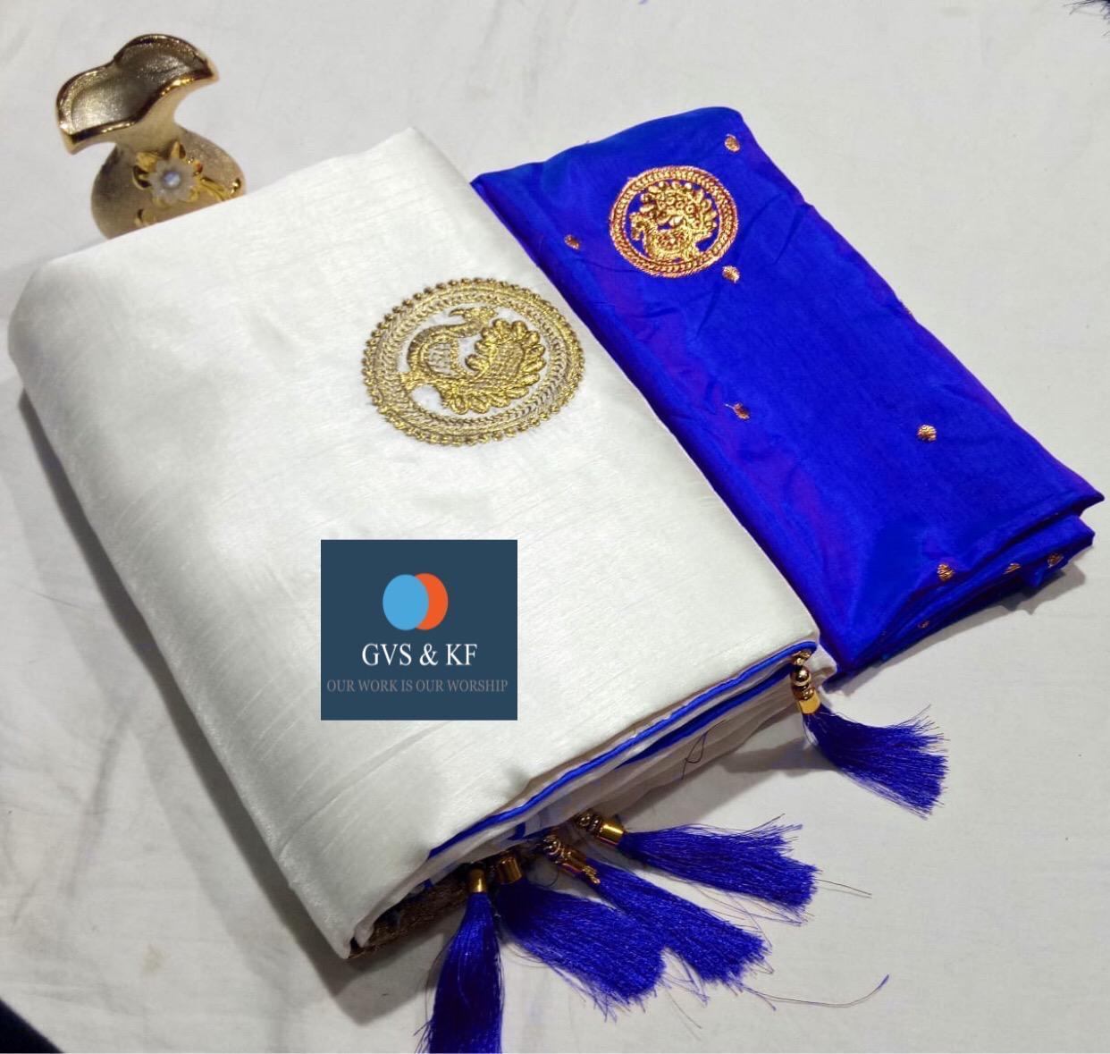 Indian Chanderi Saree - 100% Silk, Multicolor With Resam Embroidery | Elegant For All Seasons