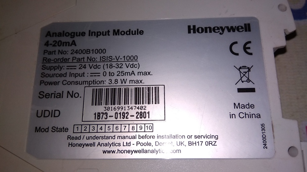 Honeywell Input Module 2400b1000