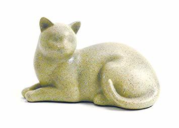 Black Resting Cat Urn