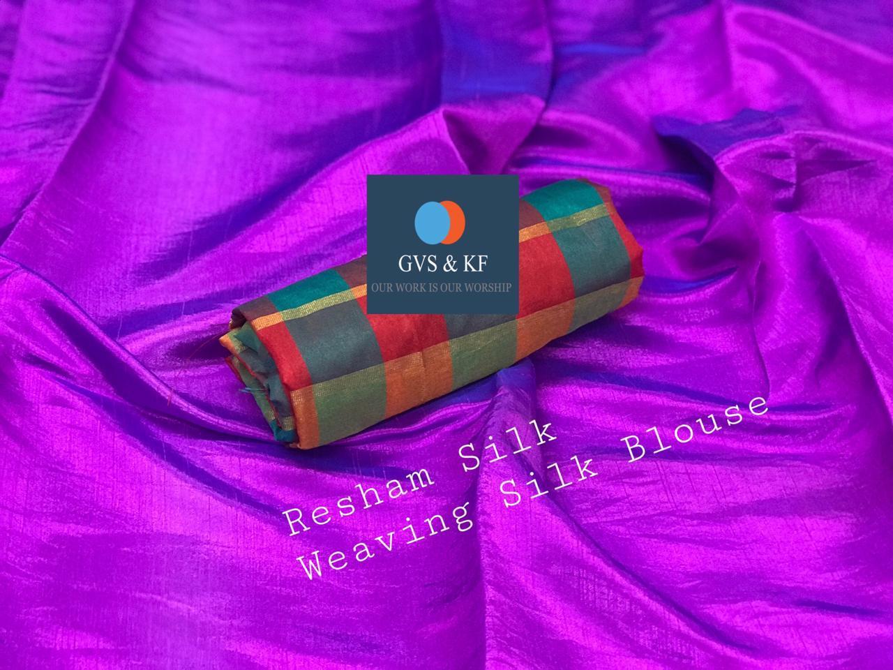 Resham Silk Saree - Silk Material, Multi Color, Plain Pattern | Ideal For All Seasons: Rainy, Spring, Summer, Winter, Elegant Indian Style