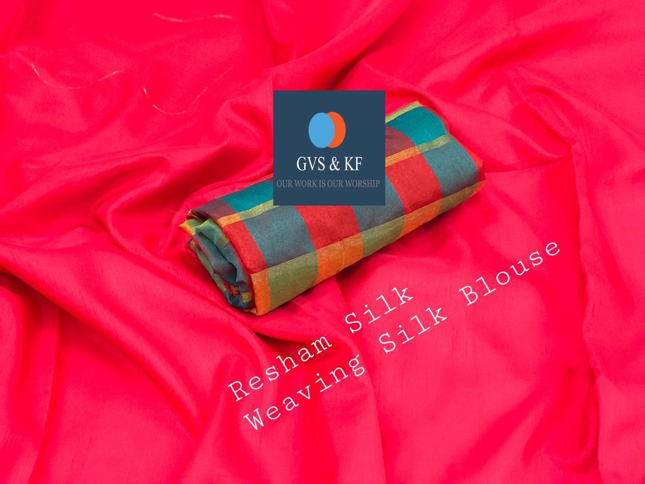 Resham Silk Saree - Silk Material, Multi Color, Plain Pattern | Ideal For All Seasons: Rainy, Spring, Summer, Winter, Elegant Indian Style