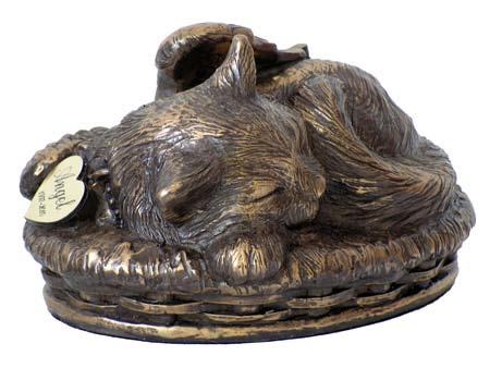 Plating Precious Kitty Copper Cat Cremation Urn