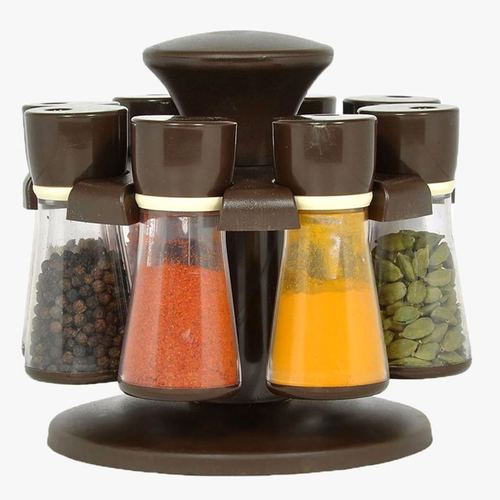Brown 8 In 1 Spice Rack