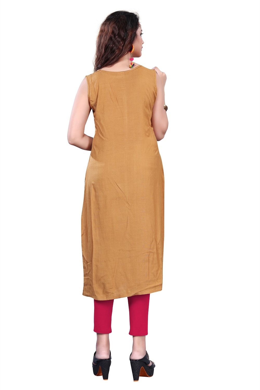 Fancy Kurti - Rayon, Sizes L, M, Xl, Multicolor With Latest Neck Design | Sleeveless, Modern Style, Printed Pattern, Ideal For Girls