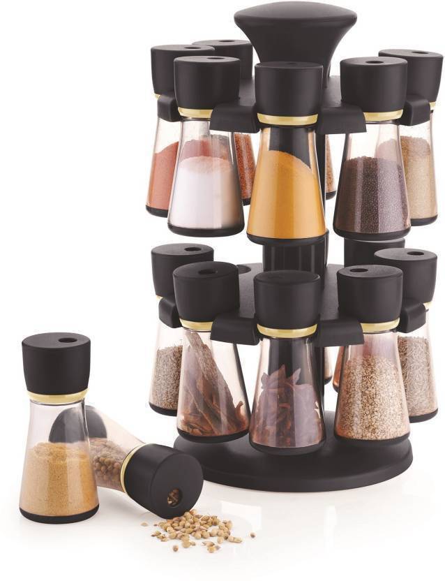 Brown 16 In 1 Spice Rack