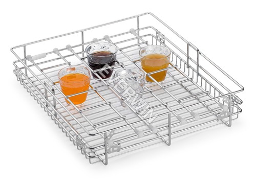 Glass Basket - Stainless Steel, Modern Silver Design | Eco-friendly, Easy To Clean, Washable, Durable, No Assembly Required Kitchen Accessory