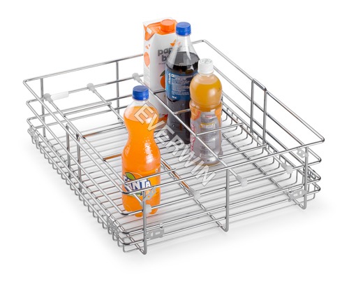 Bottle Basket - Stainless Steel, Silver Color | Modern Design, Durable, Easy to Clean, Eco-Friendly, Washable