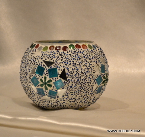 Prismfusion Handcrafted Glass Votive - Finishing: Polishing