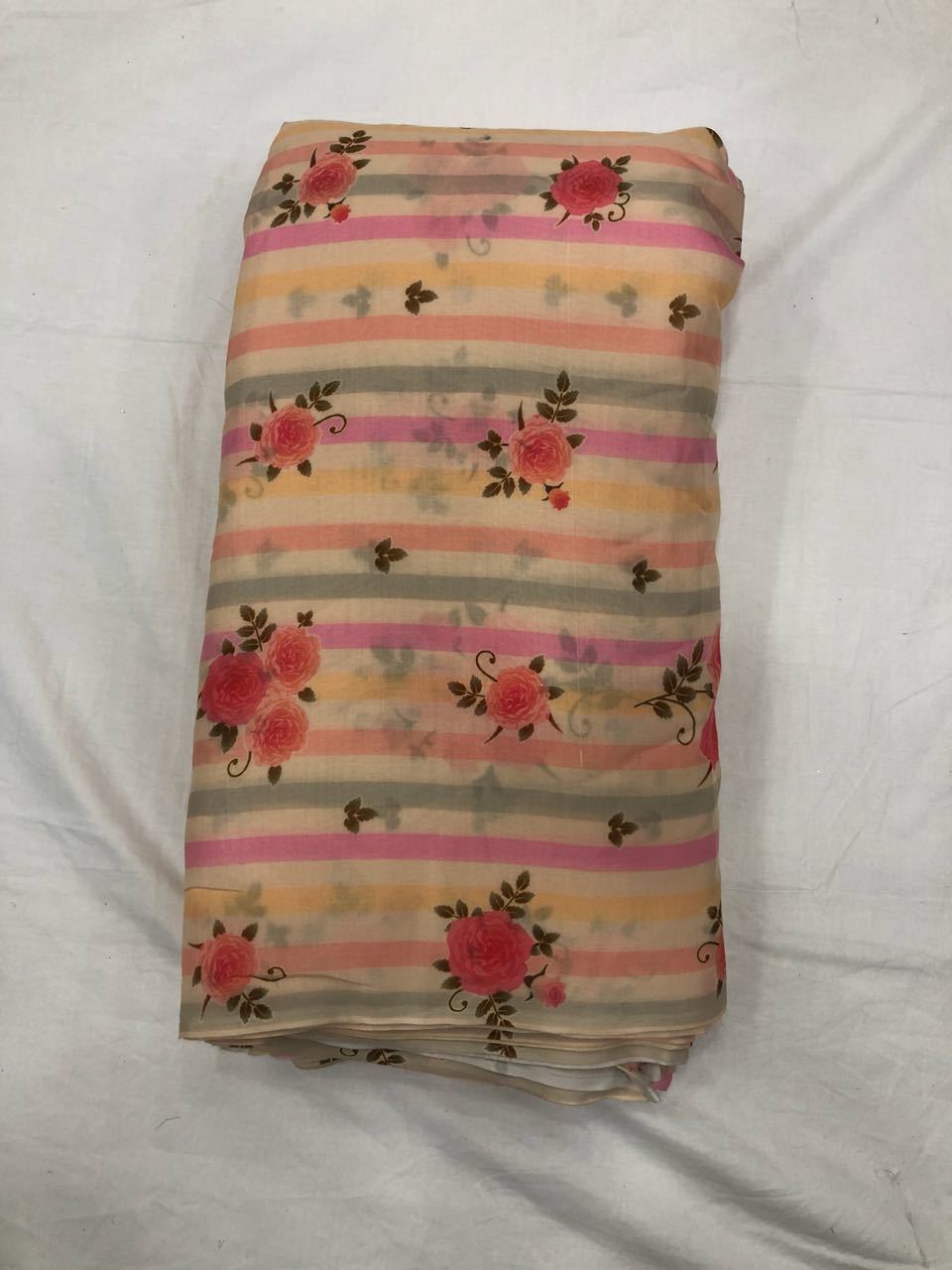 Digital Print Zari Satin Fabric