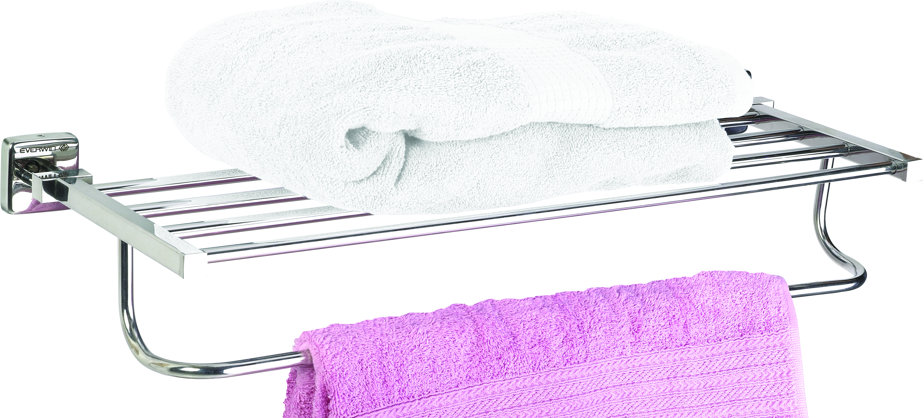 Towel Rack - Stainless Steel, Modern Silver Finish | Durable, Easy To Clean, Eco-friendly, Rust Proof, Washable