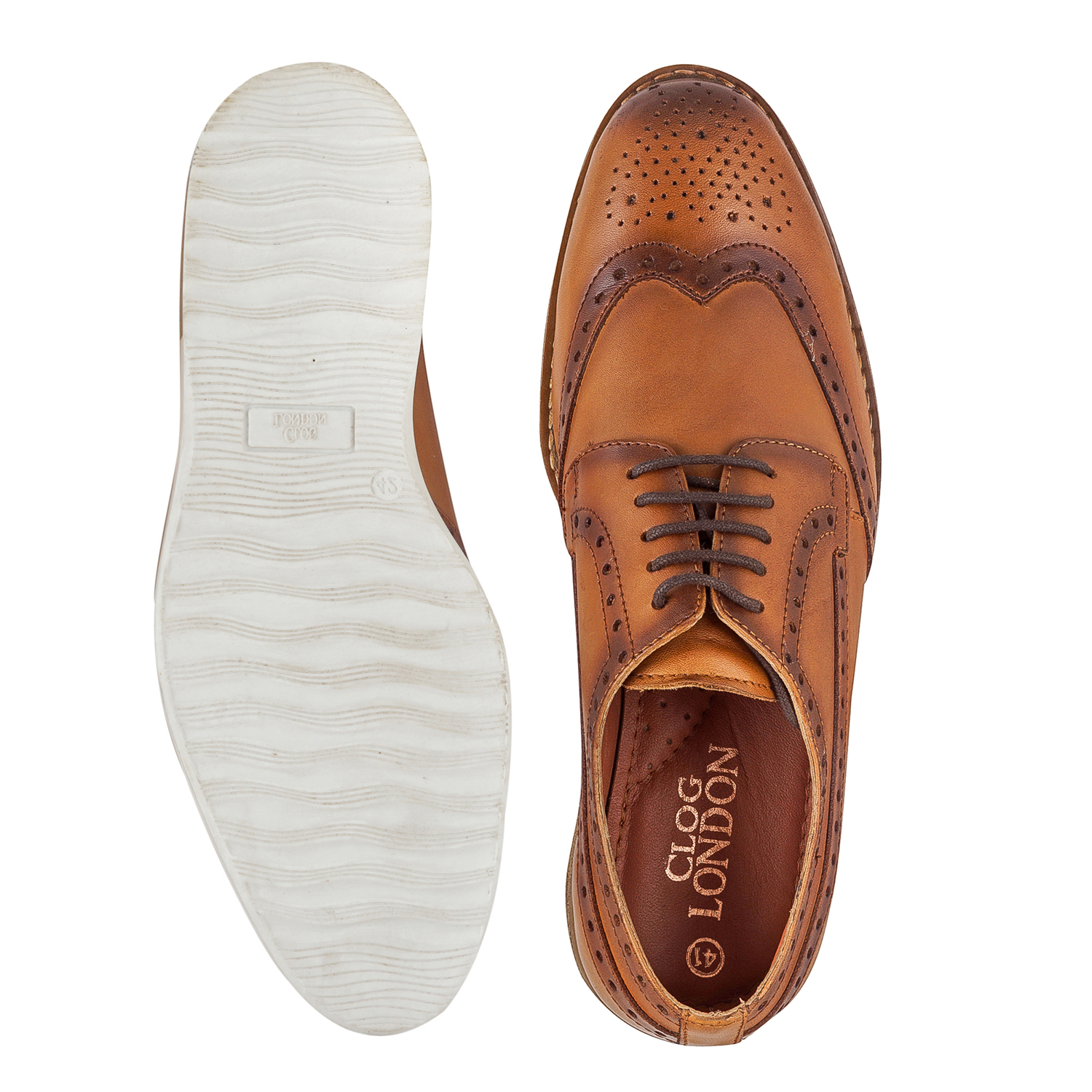 Formal Shoes - Leather Upper, Rubber Insole | Brown Color, Leather Lining, All-season Wear
